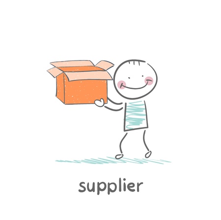 supplier is carrying an empty boxのイラスト素材