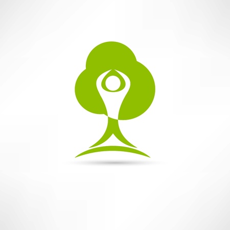 Eco man iconのイラスト素材