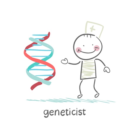 geneticist says about the genesのイラスト素材