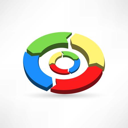 circular arrows iconのイラスト素材
