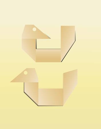 paper bird  iconのイラスト素材