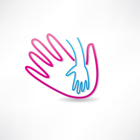 parental hand iconのイラスト素材