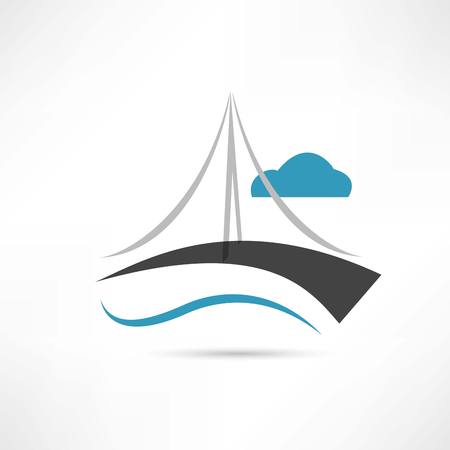 vector big bridge iconのイラスト素材