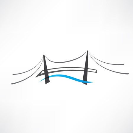 abstract road bridge iconのイラスト素材