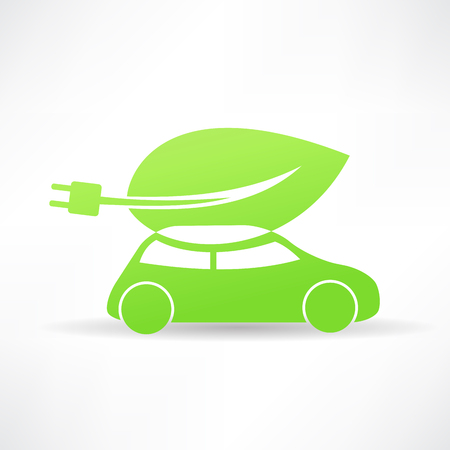 green eco car iconのイラスト素材