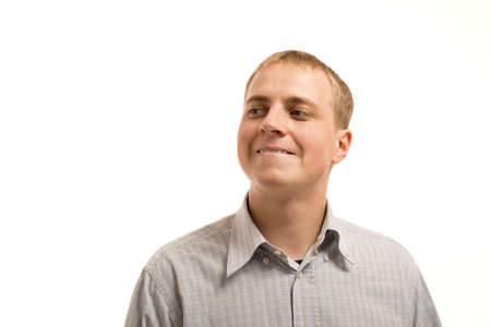 Man smiling.
