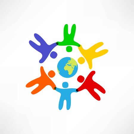 world friendship iconの写真素材