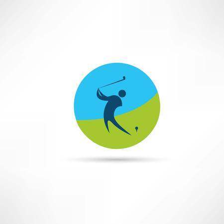golf abstraction iconのイラスト素材