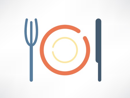 creative kitchen items iconのイラスト素材