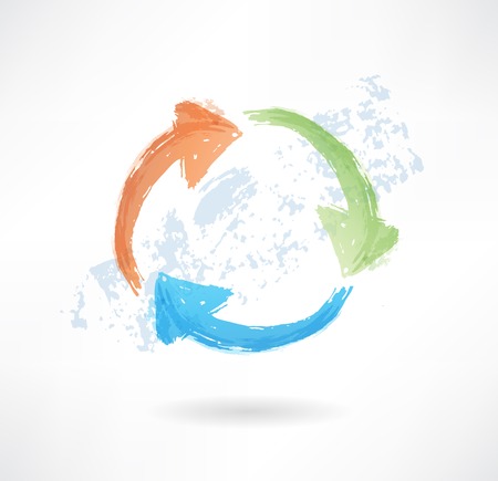 Brush icon with three round arrows.の写真素材