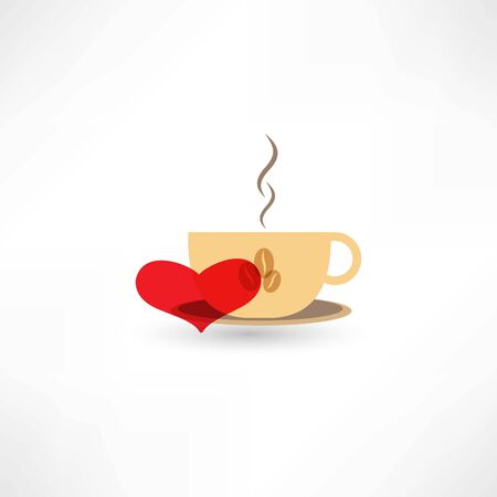 coffee love iconのイラスト素材
