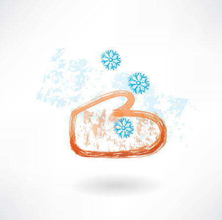 mitten grunge iconのイラスト素材