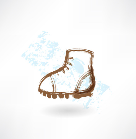 Boot grunge iconのイラスト素材