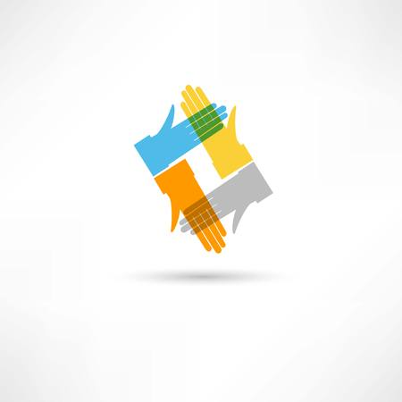 communication handsのイラスト素材