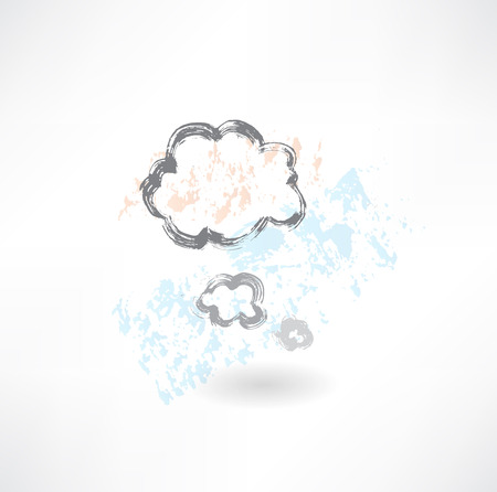 Cloud think grunge iconのイラスト素材