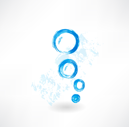bubbles grunge iconのイラスト素材