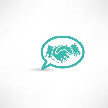partnership bubble speechのイラスト素材