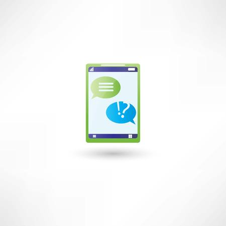 message support on phoneのイラスト素材