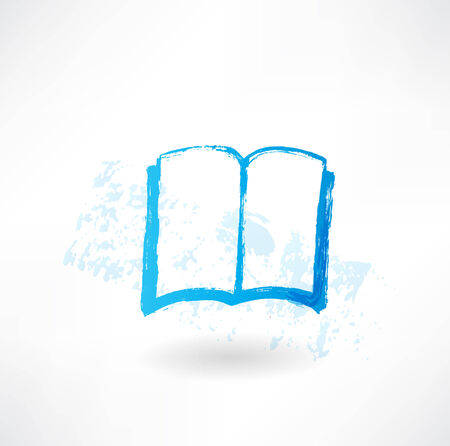 Open book grunge iconのイラスト素材