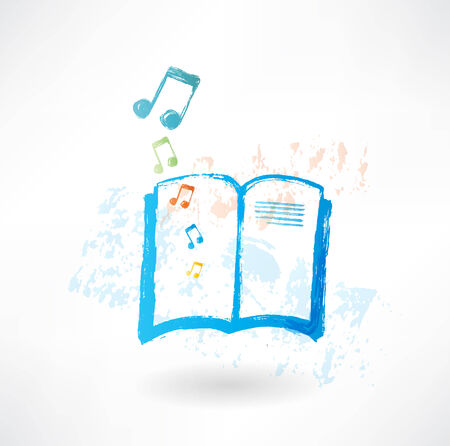Music book grunge iconのイラスト素材