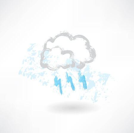 grey cloud grunge iconのイラスト素材