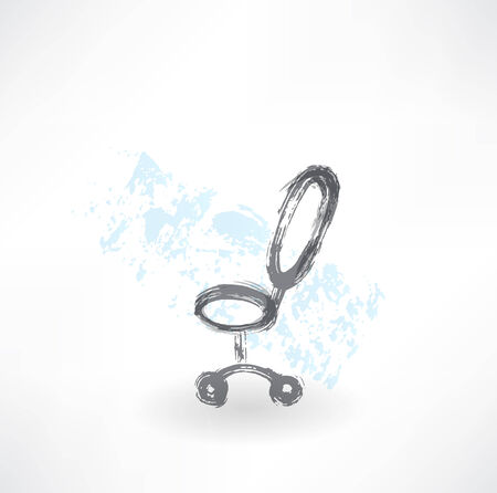 Office chair grunge iconのイラスト素材