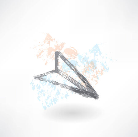 paper airplane grunge iconのイラスト素材
