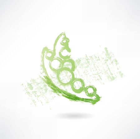green peas grunge iconのイラスト素材