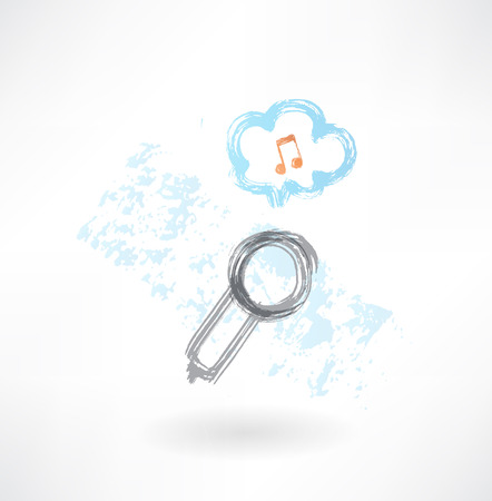 microphone grunge iconのイラスト素材