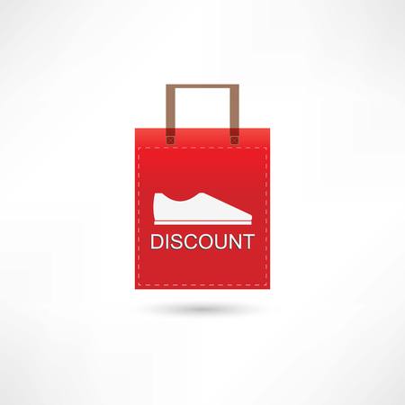 discount shoes in a bagのイラスト素材