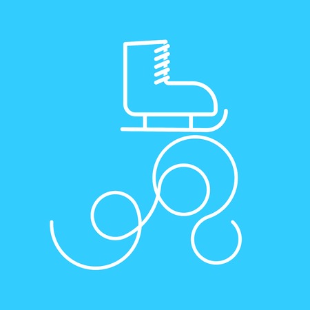 Light blue skateのイラスト素材