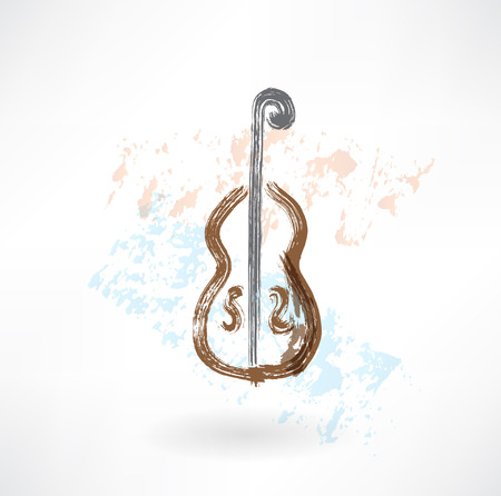 music cello grunge iconのイラスト素材