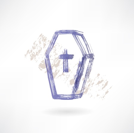 coffin grunge iconのイラスト素材
