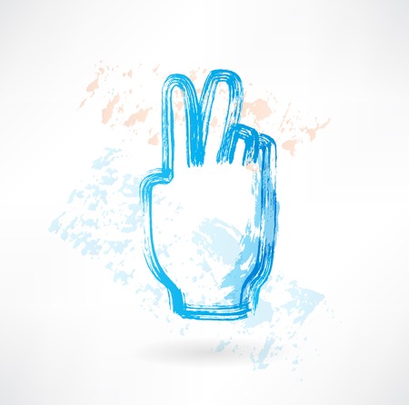two fingers grunge iconのイラスト素材