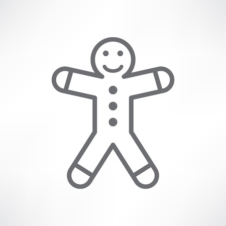 White gingerbread manのイラスト素材