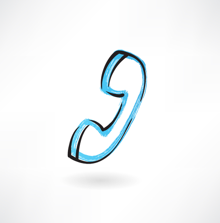 handset grunge iconのイラスト素材