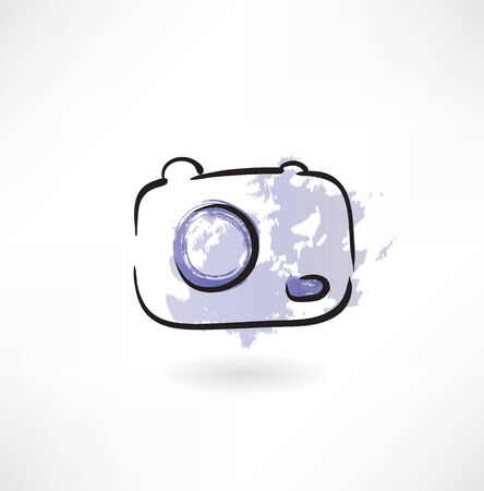 Camera grunge iconのイラスト素材