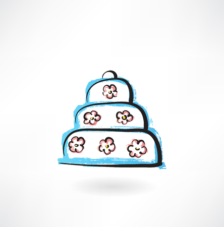 big cake grunge iconのイラスト素材