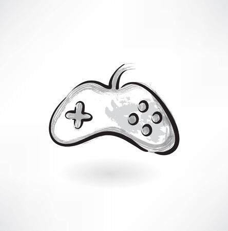 gamepad grunge iconのイラスト素材
