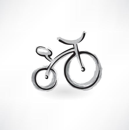 bicycle grunge iconのイラスト素材