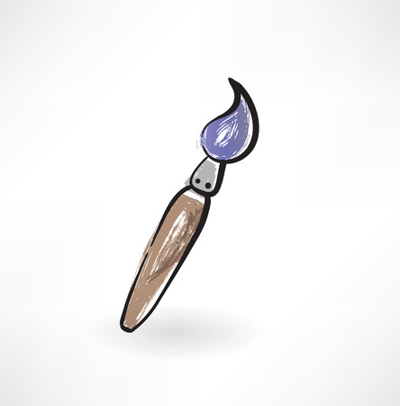 paint brush grunge iconのイラスト素材