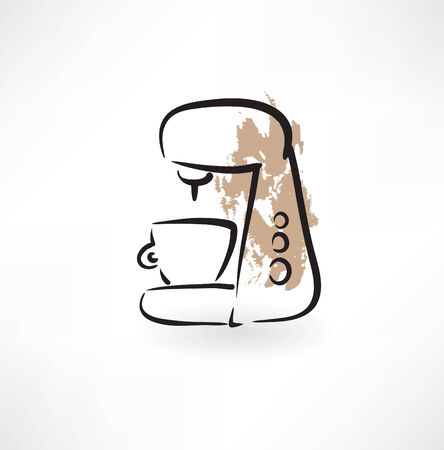 coffee maker grunge iconのイラスト素材