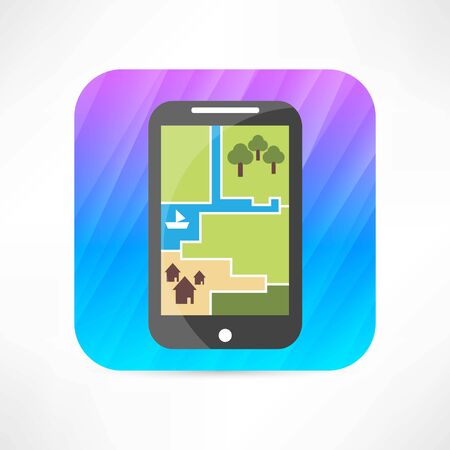 phone map iconのイラスト素材