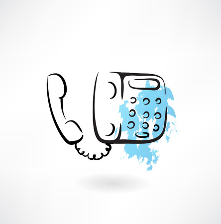 telephone grunge iconのイラスト素材