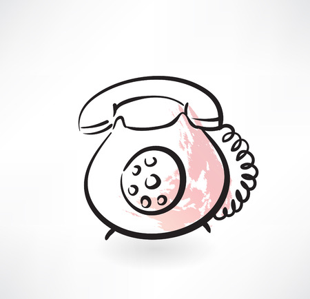 old phone grunge iconのイラスト素材