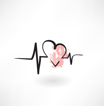cardiology grunge iconのイラスト素材