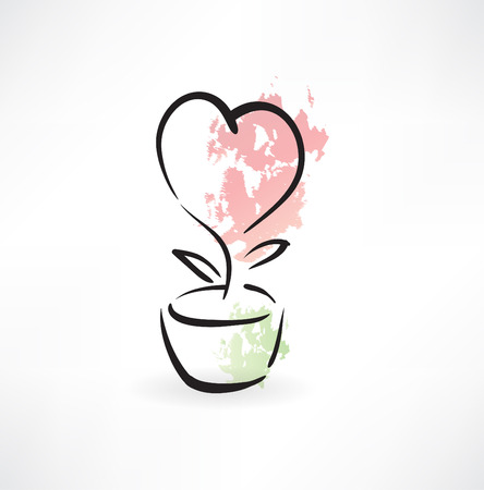 eco love grunge iconのイラスト素材