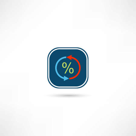 update percent iconのイラスト素材