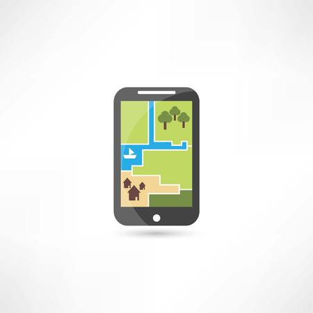 phone map iconのイラスト素材