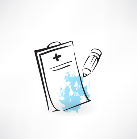 medical record grunge iconのイラスト素材